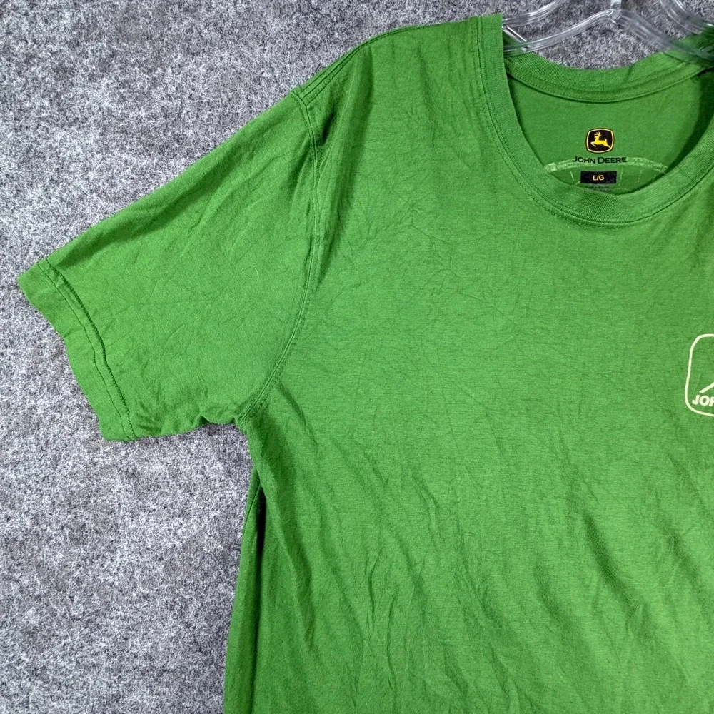 John Deere Graphic T-Shirt Mens L Green Crewneck Short Sleeve Showroom Wear - Picture 6 of 16